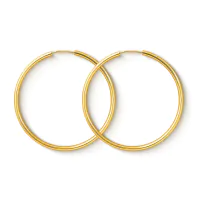 Goldene Creolen, Gelbgold in 2 mm rund