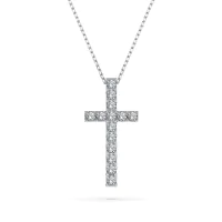 Diamantanhänger in 0,2 Karat, Weißgold 585 / 14 Karat, mit einer 585ger Goldkette in 45 (40+5) cm lang, Gewicht ca. 2,3 g.