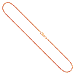 Goldkette als Ankerkette rund in Rotgold 585 / 14K, 45 cm lang, 2,4 mm breit, Gewicht ca. 7.5 g.