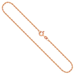 Goldkette als Ankerkette diamantiert in Rotgold 333 / 8K, 60 cm lang, 1,9 mm breit, Gewicht ca. 6.5 g.