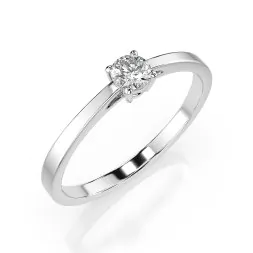 0,15 Karat Diamant Verlobungsring, Weißgold 585 / 14K