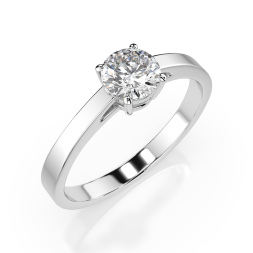 0,5 Karat Diamant Verlobungsring mit 1 Diamanten, Weißgold 585 / 14K, Weite 63 mm, Gewicht ca. 1.95 g.