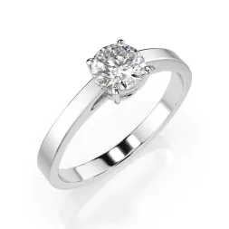 0,5 Karat Diamant Verlobungsring mit 1 Diamanten, Weißgold 585 / 14K