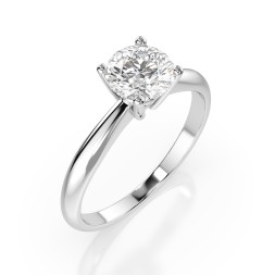 0,40 Karat Diamant Verlobungsring mit 1 Diamanten, Weißgold 585 / 14K, Weite 56 mm, Gewicht ca. 1.7 g.