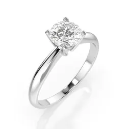 0,5 Karat Diamant Verlobungsring mit 1 Diamanten, Weißgold 585 / 14K