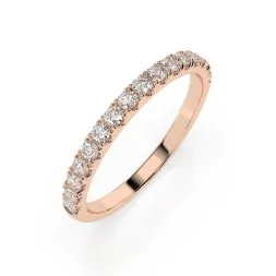 0,34 Karat Diamant Verlobungsring mit 17 Diamanten, Rotgold 585 / 14K