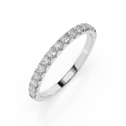 0,34 Karat Diamant Verlobungsring mit 17 Diamanten, Weißgold 585 / 14K, Weite 56 mm, Gewicht ca. 1.4 g.