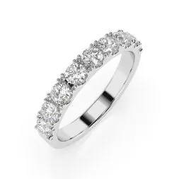 0,78 Karat Diamant Memoire ring mit 9 Diamanten, Weißgold 585 / 14K
