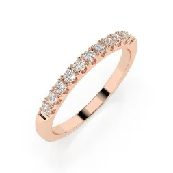 0,22 Karat Diamant Verlobungsring mit 11 Diamanten, Rotgold 585 / 14K