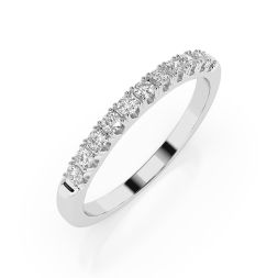 0,22 Karat Diamant Verlobungsring mit 11 Diamanten, Weißgold 585 / 14K, Weite 58 mm, Gewicht ca. 2.0 g.