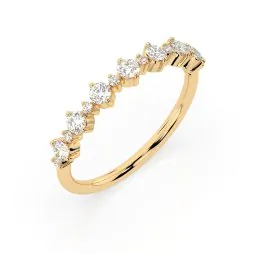 0,5 Karat Diamant Verlobungsring mit 15 Diamanten, Gelbgold 585 / 14K