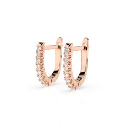 0,32 Karat Diamant Creolen, Rotgold 585 / 14 Karat