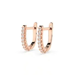 0,32 Karat Diamant Creolen, Rotgold 585 / 14 Karat