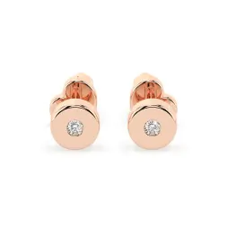 0,04 Karat Diamant Ohrstecker, Rotgold 585 / 14K