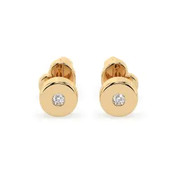 0,04 Karat Diamant Ohrstecker, Gelbgold 585 / 14K