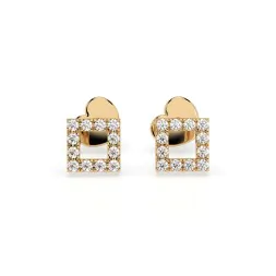 0,14 Karat Diamantohrstecke mit 24 echten Diamantenr, Gelbgold 585 / 14K