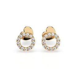 0,16 Karat Diamant Ohrstecker mit 26 echten Diamanten, Gelbgold 585 / 14K