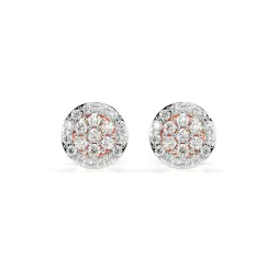 0,30 Karat Diamant Ohrstecker mit 40 echten Diamanten, Rotgold 585 / 14K