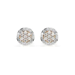 0,30 Karat Diamant Ohrstecker mit 40 echten Diamanten, Gelbgold 585 / 14K