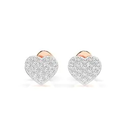 0,18 Karat Diamant Ohrstecker mit 36 echten Diamanten, Rotgold 585 / 14K