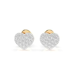 0,18 Karat Diamant Ohrstecker mit 36 echten Diamanten, Gelbgold 585 / 14K