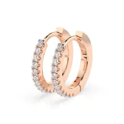 0,22 Karat Diamant Creolen, Rotgold 585 / 14 Karat