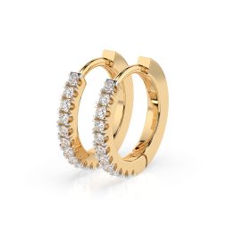 0,22 Karat Diamant Creolen, Gelbgold 585 / 14 Karat
