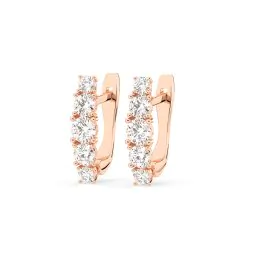 0,85 Karat Diamant Creolen, Rotgold 585 / 14 Karat