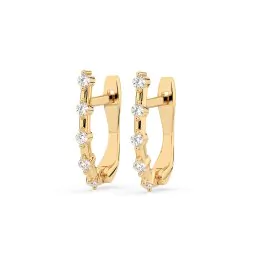 0,2 Karat Diamant Creolen, Gelbgold 585 / 14 Karat