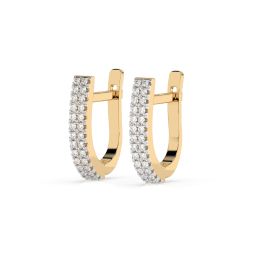 0,22 Karat Diamant Creolen, Gelbgold 585 / 14 Karat