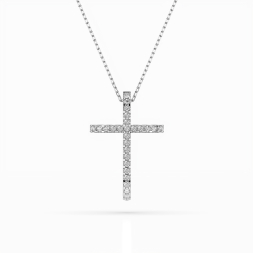 Diamantanhänger in 0,14 Karat, Weißgold 585 / 14 Karat, mit einer 585ger Goldkette in 42 cm lang, Gewicht ca. 2,2 g.