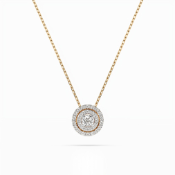 Diamantanhänger in 0,24 Karat, Gelbgold 585 / 14 Karat, mit einer 585ger Goldkette in 42 cm lang, Gewicht ca. 2,2 g.