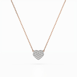 Diamantanhänger in 0,09 Karat, Rotgold 585 / 14 Karat, mit einer 585ger Goldkette in 45 cm lang, Gewicht ca. 1,2 g.