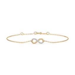 Goldarmband als Ankerkette mit 0,05 Karat Diamanten, Gelbgold 585 / 14 Karat, 16,5 cm lang, Gewicht ca. 1,0 g.