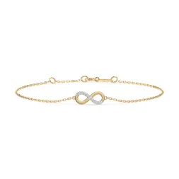 Goldarmband als Ankerkette mit 0,05 Karat Diamanten, Gelbgold 585 / 14 Karat, 17 cm lang, Gewicht ca. 1,0 g.