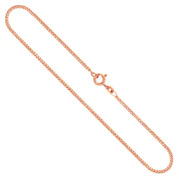 Goldkette als Panzerkette flach in Rotgold 333 / 8K, 36 cm lang, 1,7 mm breit, Gewicht ca. 3 g.