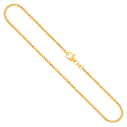 Goldkette als Ankerkette rund in Gelbgold 750 / 18K, 70 cm lang, 2 mm breit, Gewicht ca. 9.8 g.