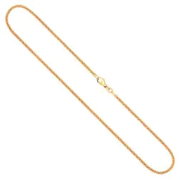 Goldkette als Ankerkette rund in Gelbgold 585 / 14K, 42 cm lang, 2,4 mm breit, Gewicht ca. 6.7 g.