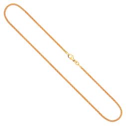 Goldkette als Ankerkette rund in Gelbgold 585 / 14K, 60 cm lang, 2,4 mm breit, Gewicht ca. 9.6 g.