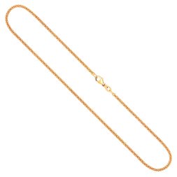 Goldkette als Ankerkette rund in Gelbgold 750 / 18K, 55 cm lang, 2,4 mm breit, Gewicht ca. 11 g.