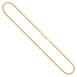 Goldkette als Ankerkette rund in Gelbgold 333 / 8K, 90 cm lang, 2,4 mm breit, Gewicht ca. 12.4 g.