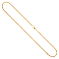 Goldkette als Ankerkette rund in Gelbgold 333 / 8K, 90 cm lang, 2,4 mm breit, Gewicht ca. 12.4 g.