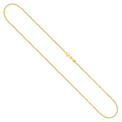 Goldkette als Ankerkette diamantiert in Gelbgold 750 / 18K, 40 cm lang, 1.2 mm breit, Gewicht ca. 2.6 g.