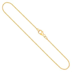 Goldkette als Ankerkette diamantiert in Gelbgold 333 / 8K, 38 cm lang, 1,3 mm breit, Gewicht ca. 1.9 g.