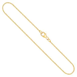 Goldkette als Ankerkette diamantiert in Gelbgold 750 / 18K, 50 cm lang, 1,3 mm breit, Gewicht ca. 3.6 g.