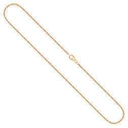 Goldkette als Ankerkette diamantiert in Gelbgold 750 / 18K, 60 cm lang, 1,7 mm breit, Gewicht ca. 6.9 g.