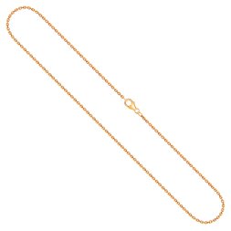 Goldkette als Ankerkette diamantiert in Gelbgold 750 / 18K, 40 cm lang, 1,7 mm breit, Gewicht ca. 4.7 g.