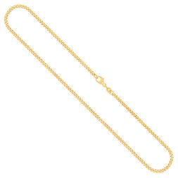 Goldkette als Panzerkette flach 0.8 Höhe in Gelbgold 333 / 8K, 95 cm lang, 2,4 mm breit, Gewicht ca. 12.6 g.