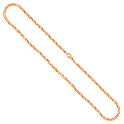 Goldkette als Panzerkette flach in Gelbgold 585 / 14K, 80 cm lang, 2,7 mm breit, Gewicht ca. 15.4 g.