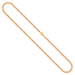 Goldkette als Panzerkette flach in Gelbgold 333 / 8K, 85 cm lang, 2,7 mm breit, Gewicht ca. 13.7 g.